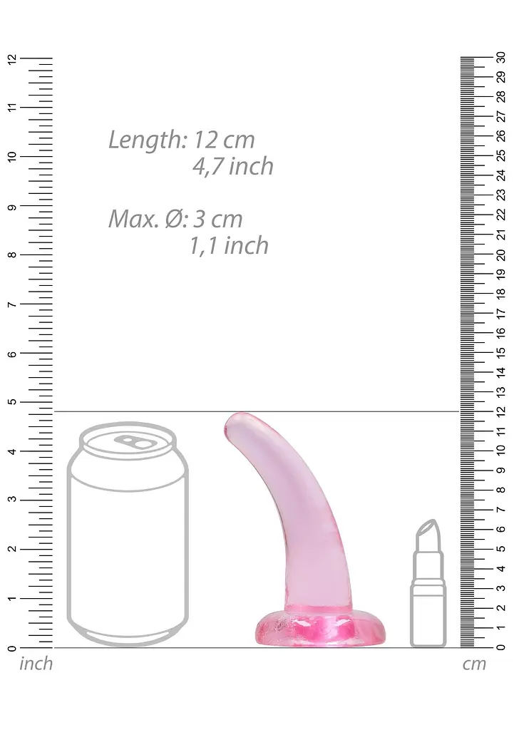 Фаллоимитатор Realrock Crystal Clear Dildo 5" 11.5 см розовый - фото 5