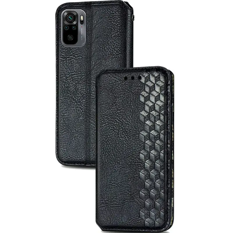 Шкіряний чохол-книжка GETMAN Cubic (PU) для Xiaomi Redmi Note 10 / Note 10s Чорний - фото 4