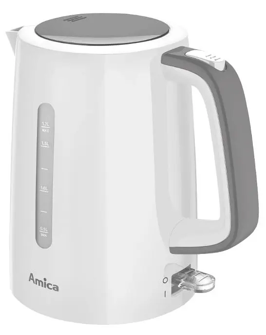 Электрочайник Amica KF 1015 1.7 л белый серый - фото 2
