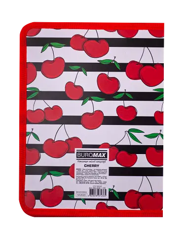 Папка на молнии Buromax Cherry, В5, красный (BM.3961-05) - фото 2