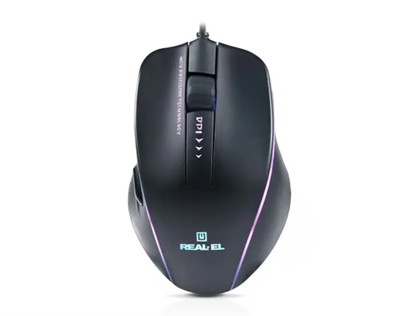 Миша REAL-EL RM-747 Black USB - фото 4