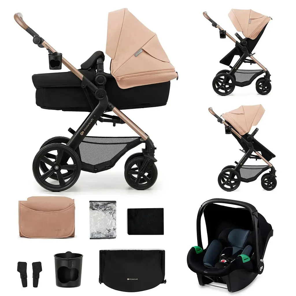 Універсальна коляска 3 в 1 Kinderkraft Moov 2 Sand Beige (KSMOOV02BEGEV00) - фото 10