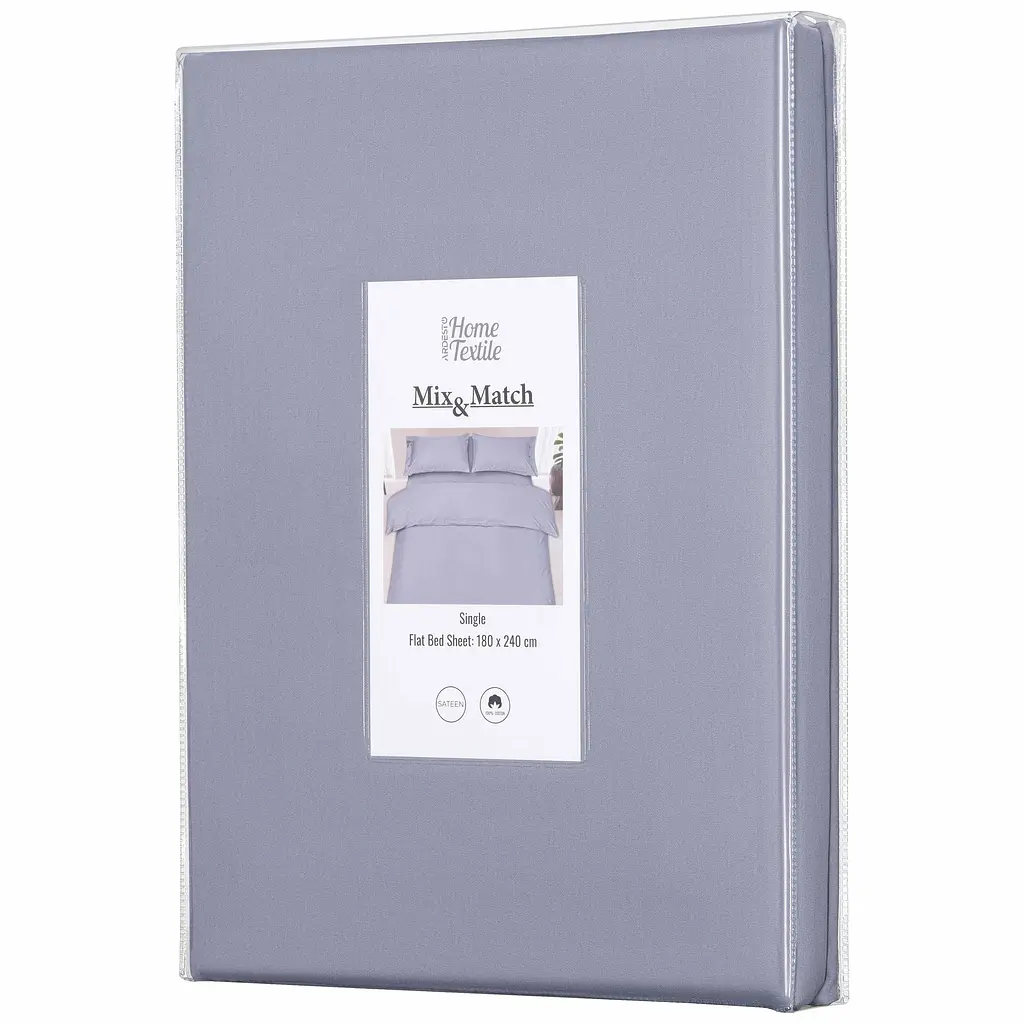 Простирадло Ardesto Mix & Match сатин 180х240 см сіре (ART1824FSF) - фото 4
