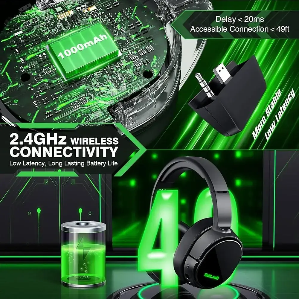 Беспроводная игровая гарнитура WolfLawS для Xbox Series X, X, PS5, ПК, Mac, Nintendo Switch - фото 6