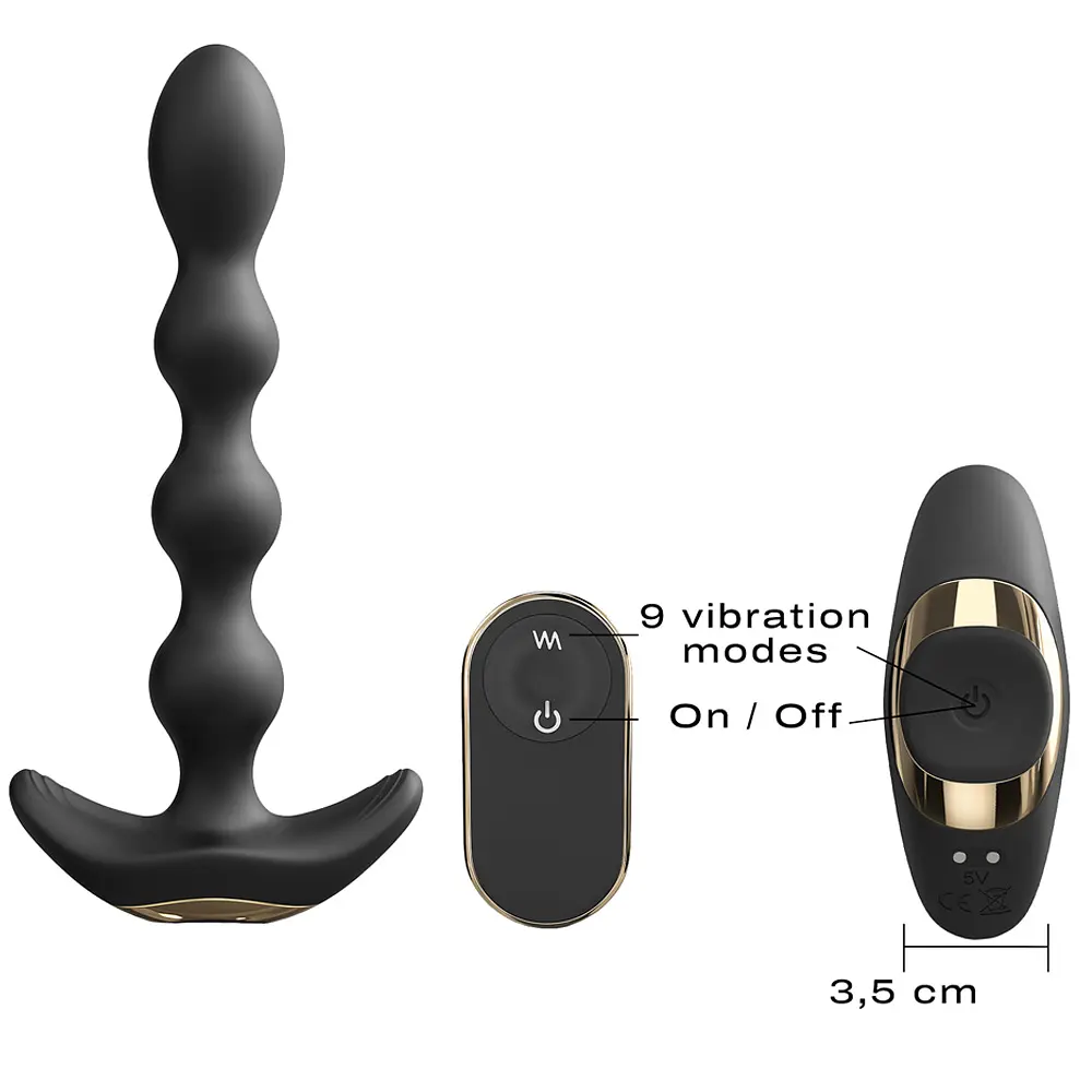 Анальна пробка Dorcel Flexi Balls 18.2 см (чорний) - фото 6