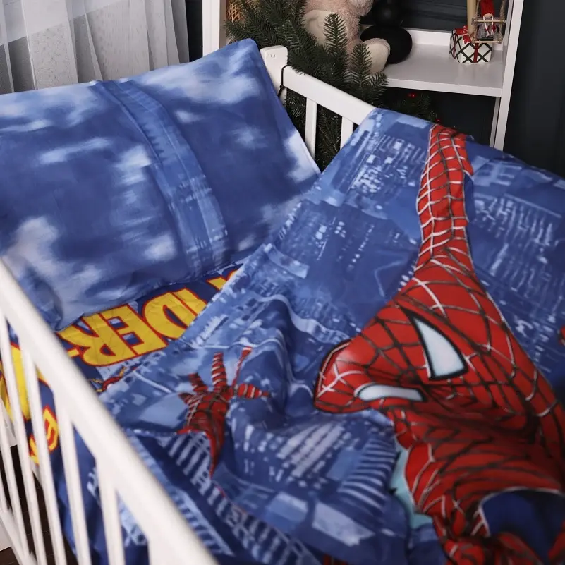 Наволочка MirSon Бязь 17-0700 Spider-Man 70х70 см синя (2200010457155) - фото 4