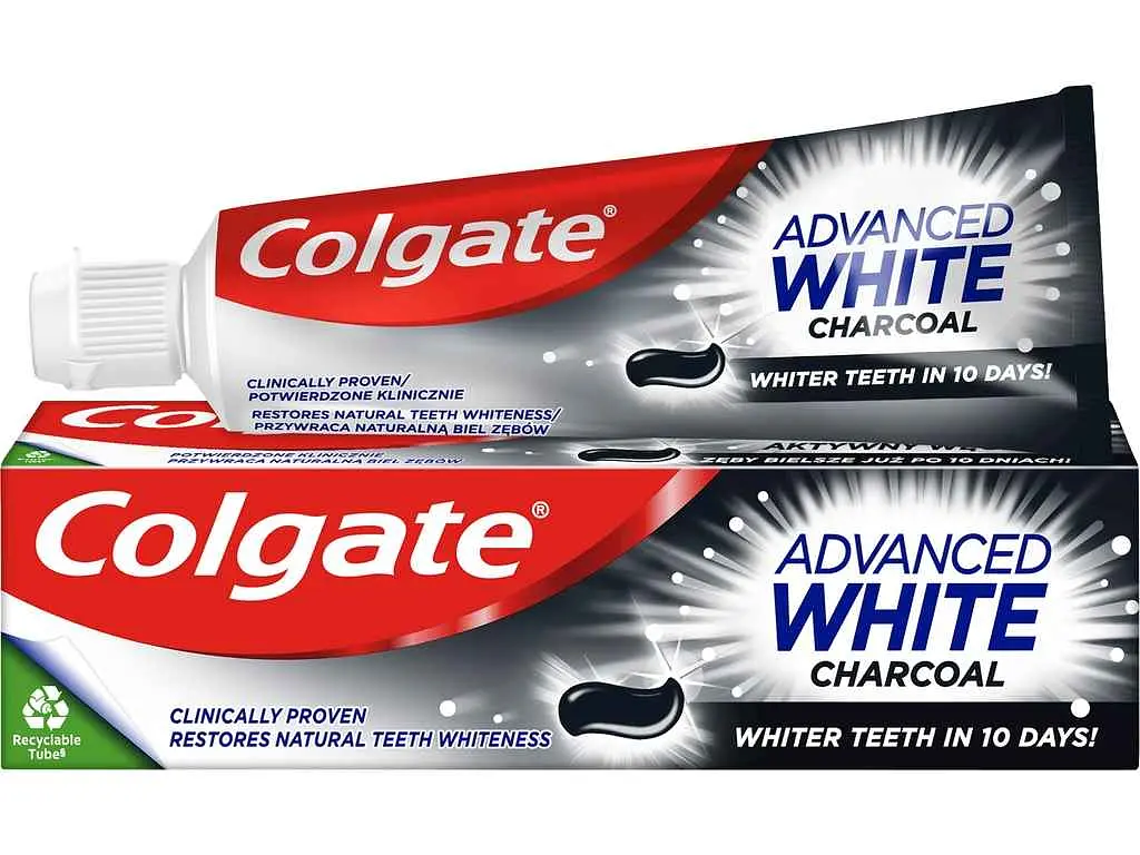 Зубна паста COLGATE 75 мл Advanced White Charcoal відбілююча з вугіллям
