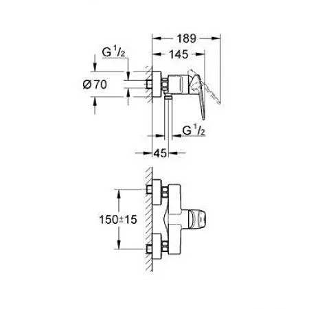 Змішувач для душу Grohe Europlus 33577002 Хром - фото 2