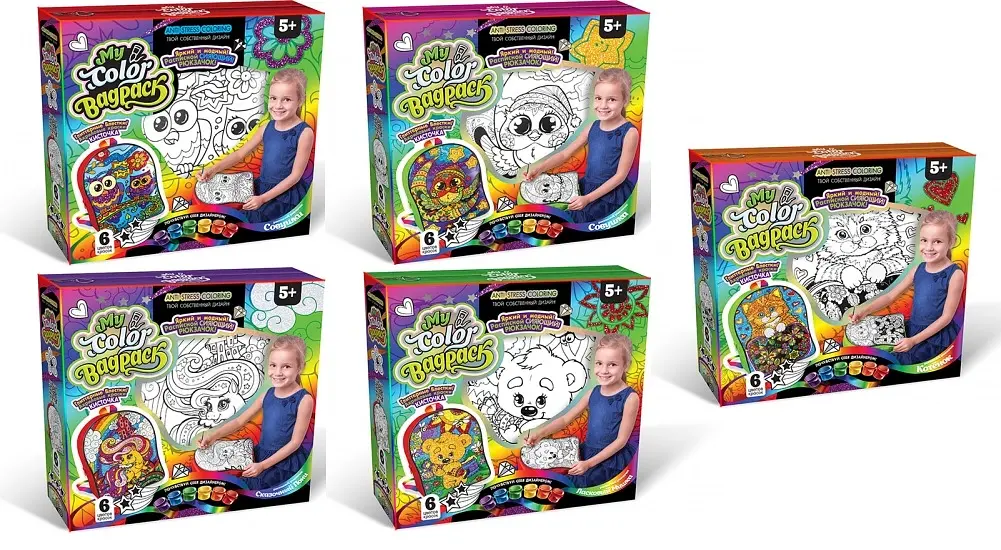 Набір творчості, My Color Bagpack, Рюкзачок-розмальовка, Danko Toys - фото 2