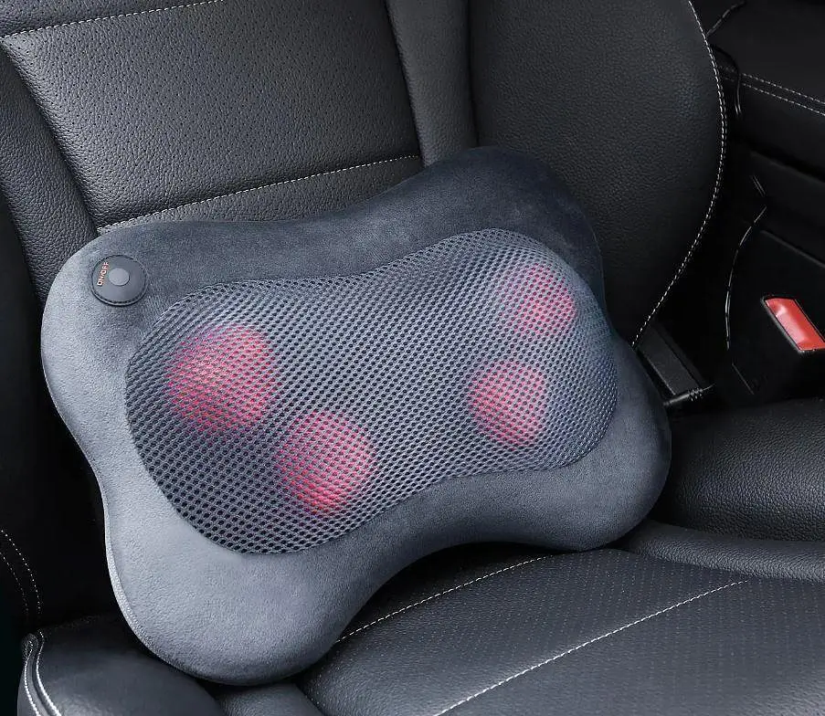 Масажна подушка NAIPO Back and Neck (Ultra-soft Plush Fabric) для спини та шиї з підігрівом та додатковою функцією масажу Шиатцу - фото 4