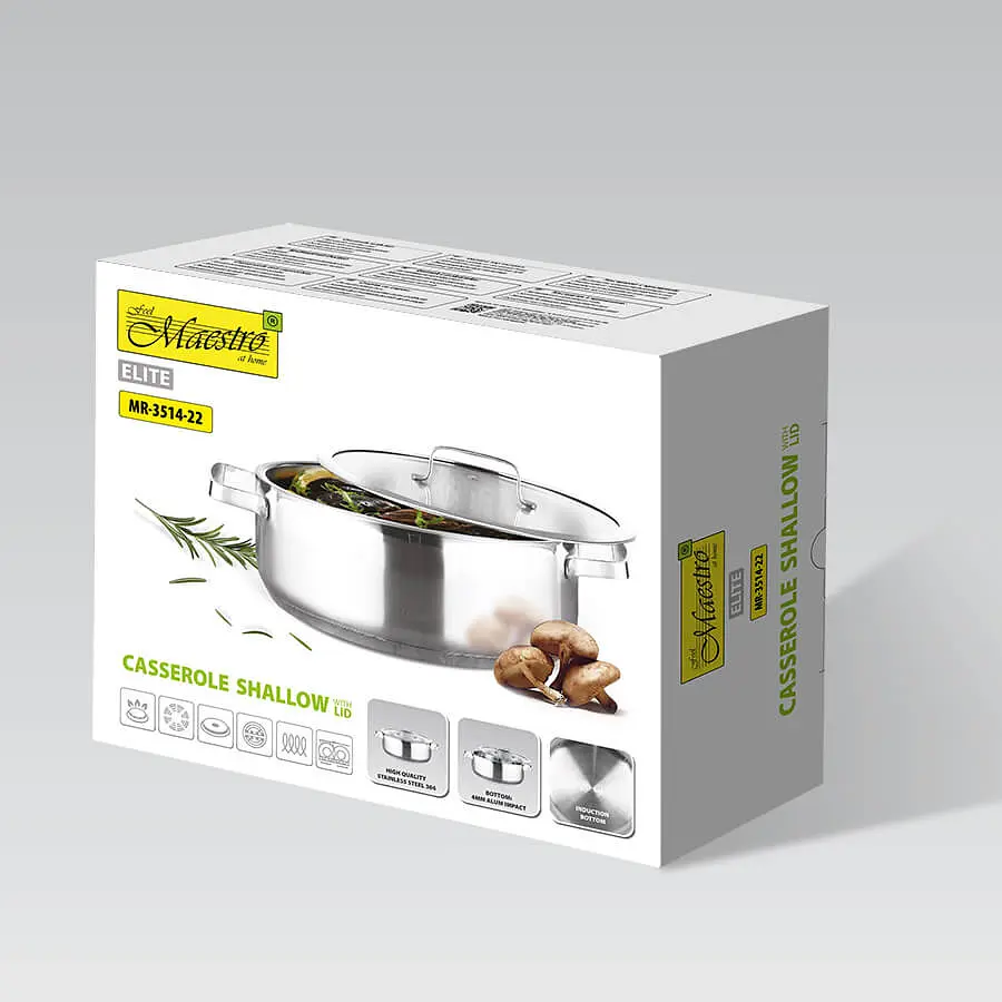 Каструля з кришкою Maestro MR-3514-22 22 см 2 л срібляста - фото 4