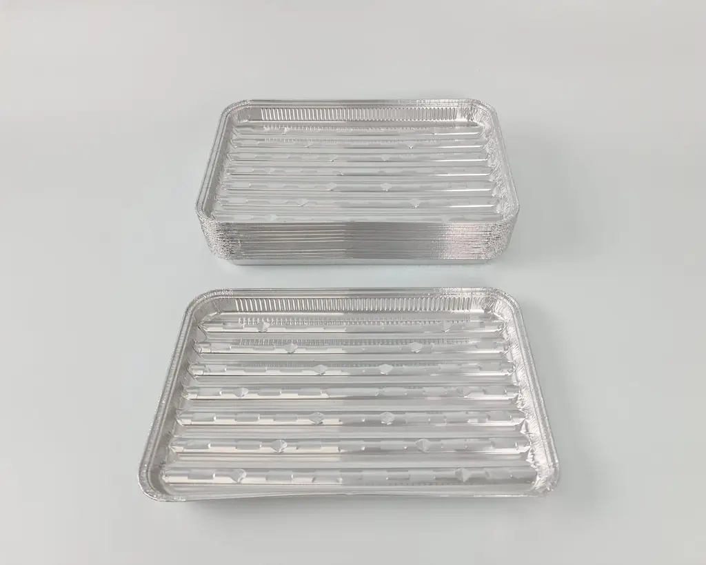 Алюмінієва форма для гриля, прямокутна, 1550 мл, X20G, 100 шт, для гриля, для запікання, доставки гарячих страв, кейтерингу - фото 2