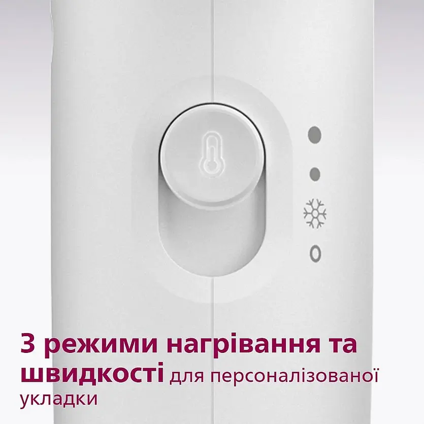 Фен Philips 3000 ThermoProtect 1600 Вт 3 режима бело-розовый (BHD300/10) - фото 6