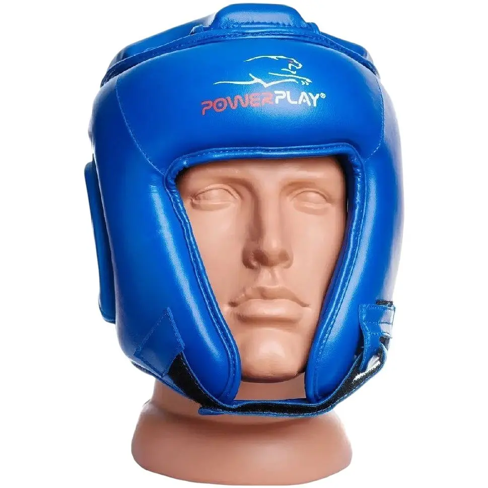 Боксерский турнирный шлем PowerPlay 3045 XL Blue - фото 2