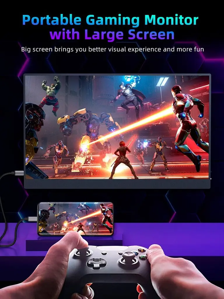 Портативний монітор UPERFECT 17.3" 2K 144Hz [90505] - фото 3