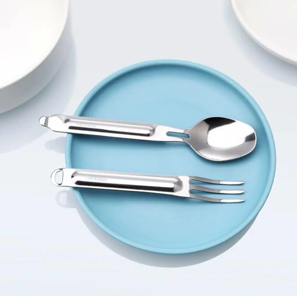 Набір посуду NexTool Outdoor Stainless Steel Fork Gray - фото 3