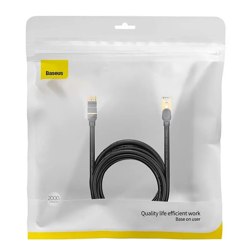 Кабель Baseus high Speed Seven types of RJ45 10gigabit network cable (round cable) 20m - фото 2
