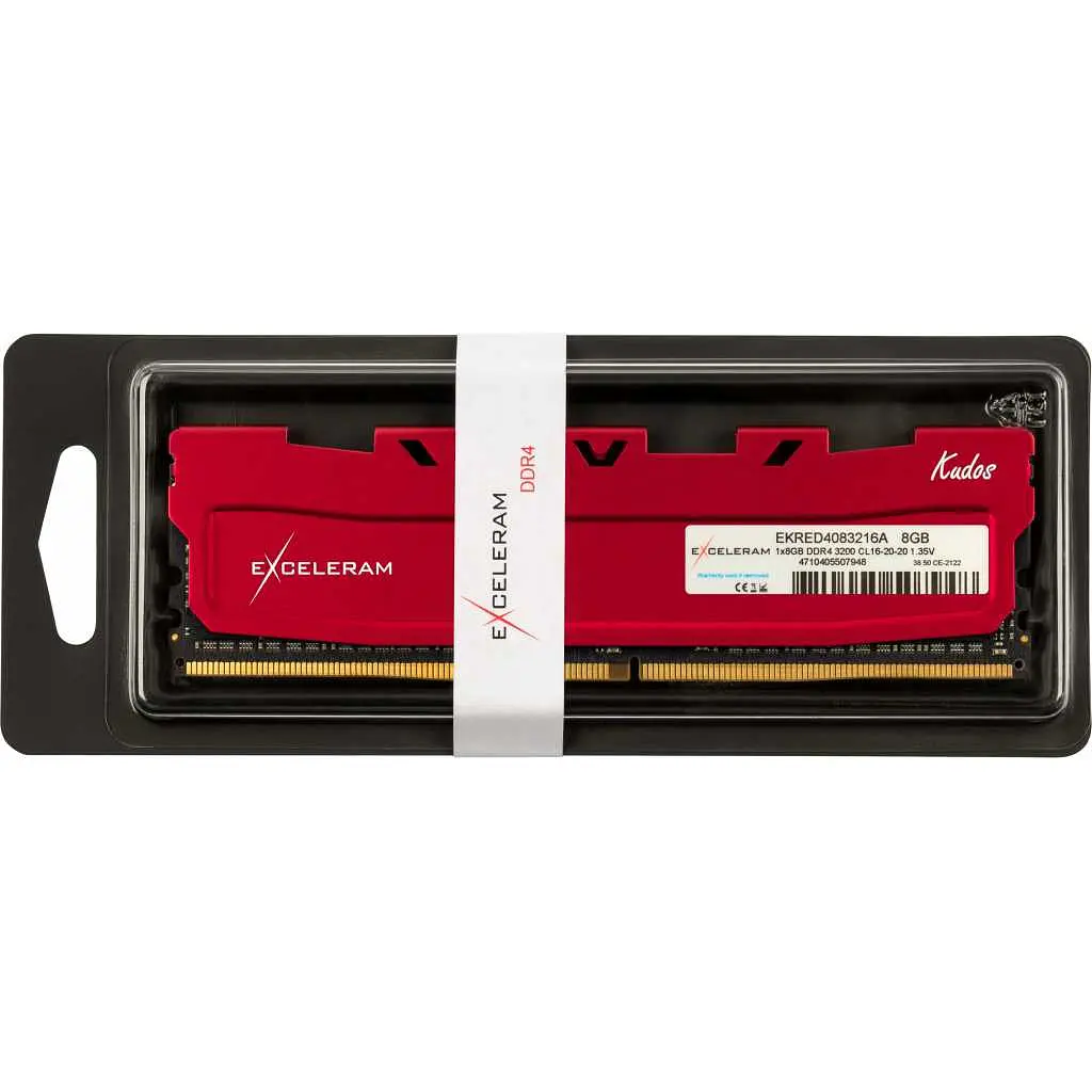 Модуль пам'яті Exceleram DDR4 8Gb 3200 MHz Kudos Red (EKRED4083216A) Б/в - фото 3