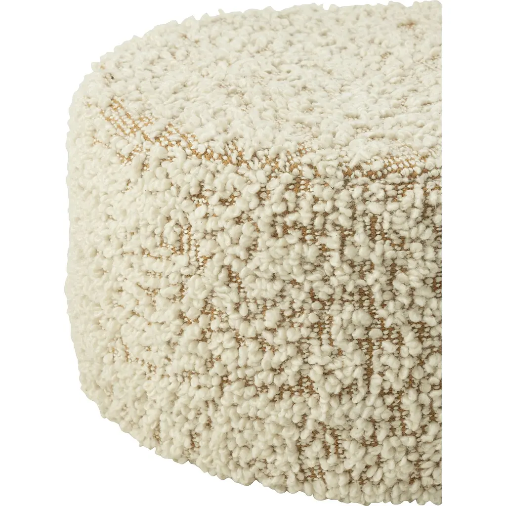 Пуф J-line круглий 60 см кремовий (49515) - фото 2