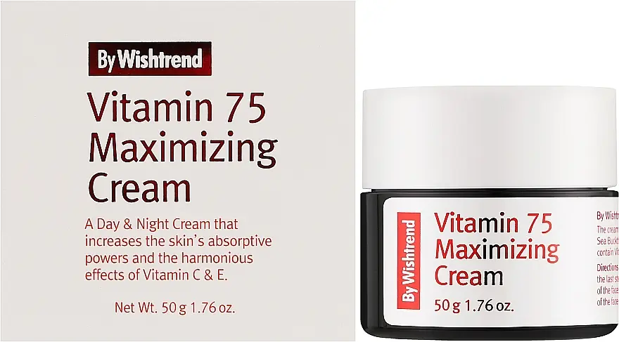 Витаминный крем для лица с облепиховым экстрактом By Wishtrend Vitamin 75 Maximizing Cream - фото 2
