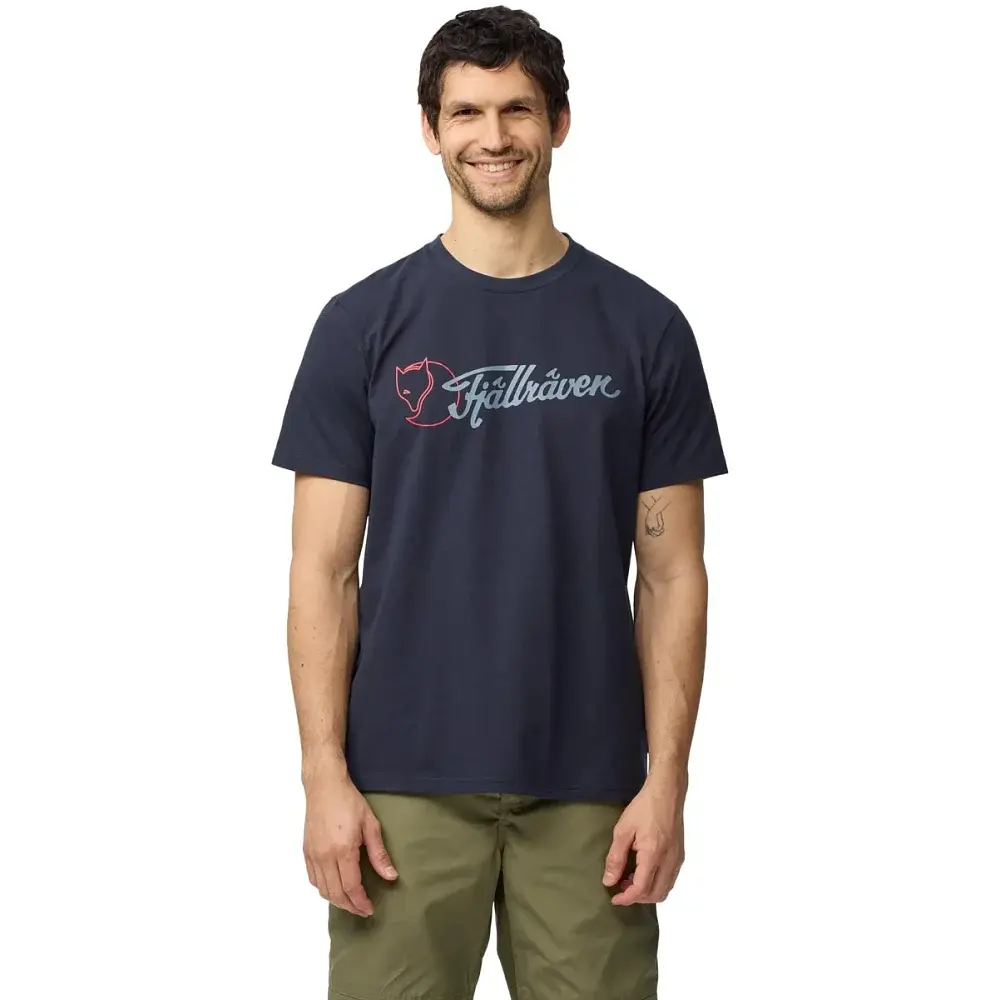Футболка Fjallraven Archive Logo T-Shirt M L dark navy - фото 3