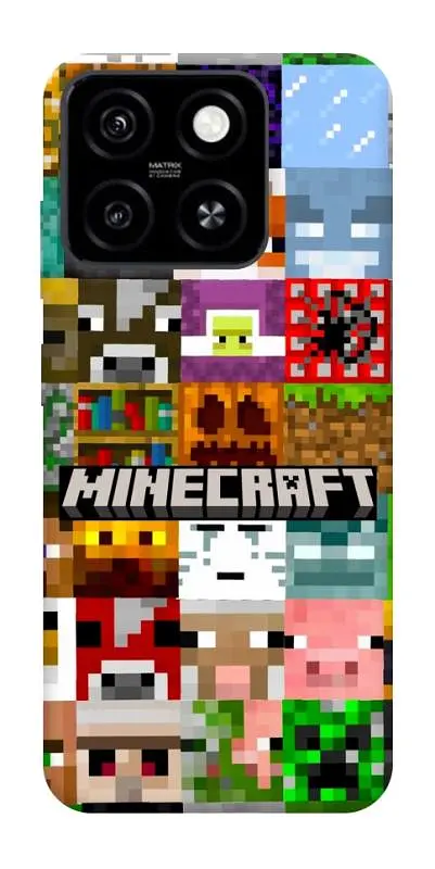 Чохол Demsky Minecraft collage для ZTE Blade A55 4G