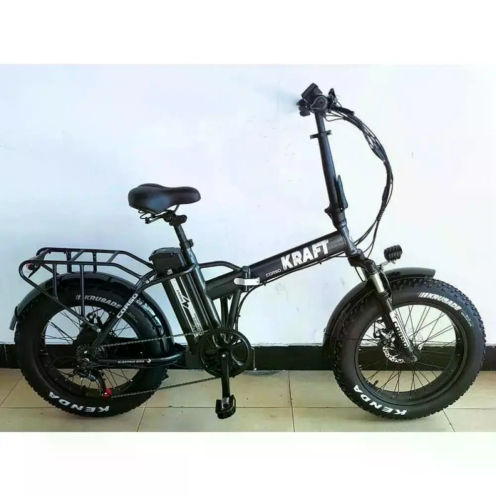 Электровелосипед фетбайк Corso Kraft 20 дюймов (500W 48V 15Ah) Shimano 7 скоростей Черный - фото 2