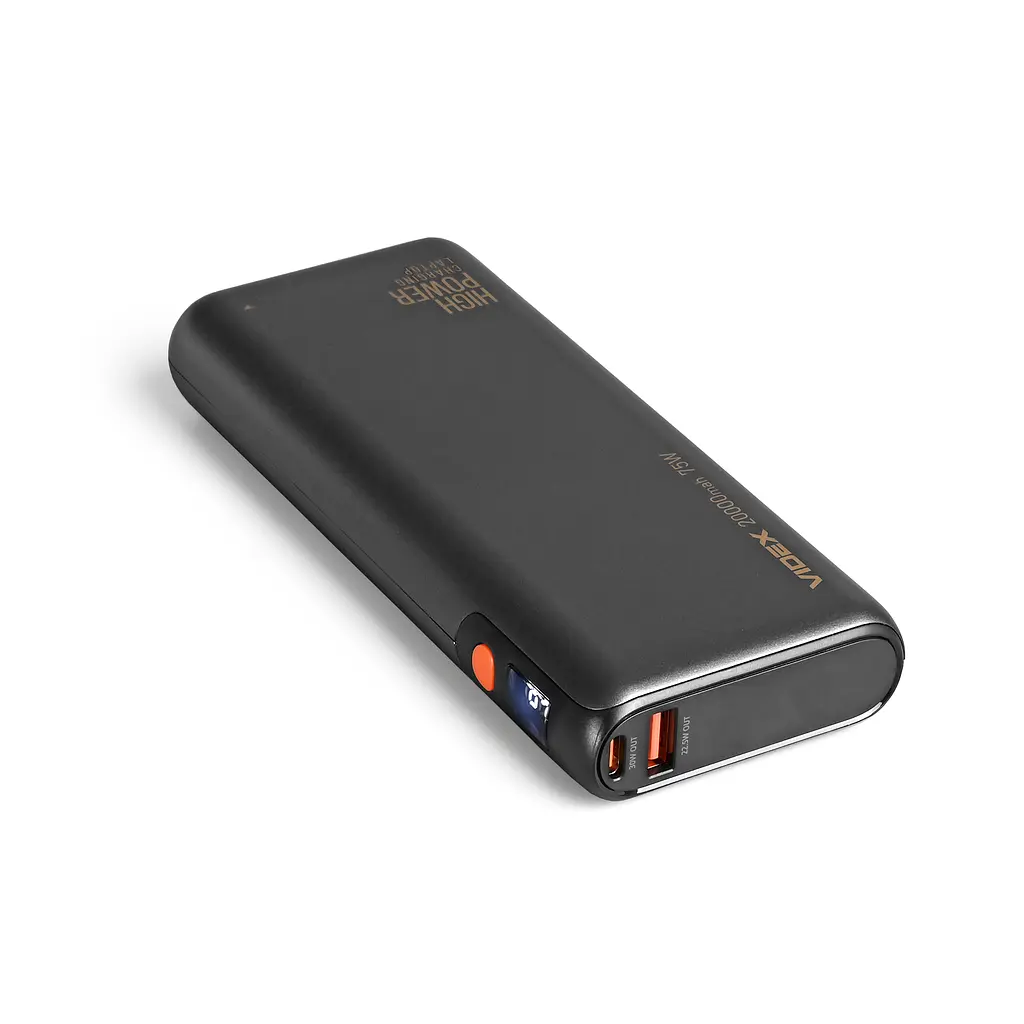 Павербанк 20000mAh VIDEX VPB-202C 75W Black VIDEX (28501-000) - фото 5