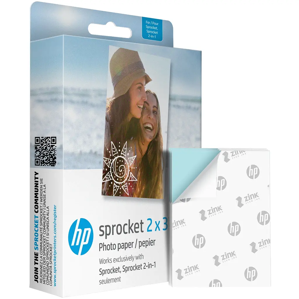 Фотопапір HP Sprocket Zink 2"x3" Глянцевий, самоклеючий, 100 листів - фото 2