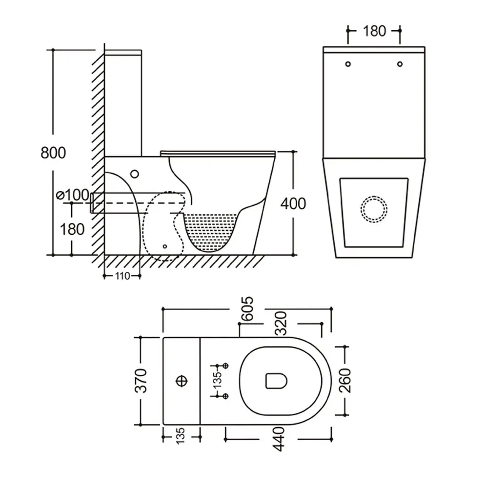Унитаз-компакт Mixxus Bevel-0405-R 605x370x800 мм, Rimless MI6728, Белый - фото 5