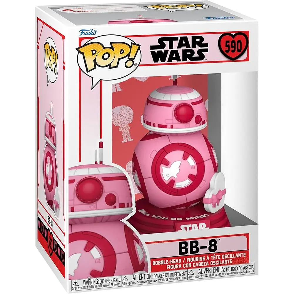 Фігурка Funko Pop Зоряні війни ББ-8 Star Wars BB-8 10 см Valentines SW BB V 590 - фото 3
