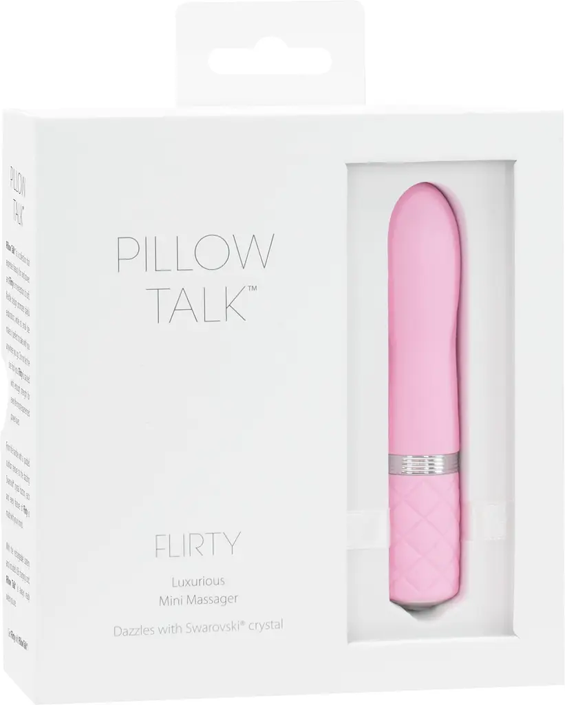 Розкішний вібратор PILLOW TALK - Flirty Pink з кристалом Swarovski, гнучка головка - фото 7