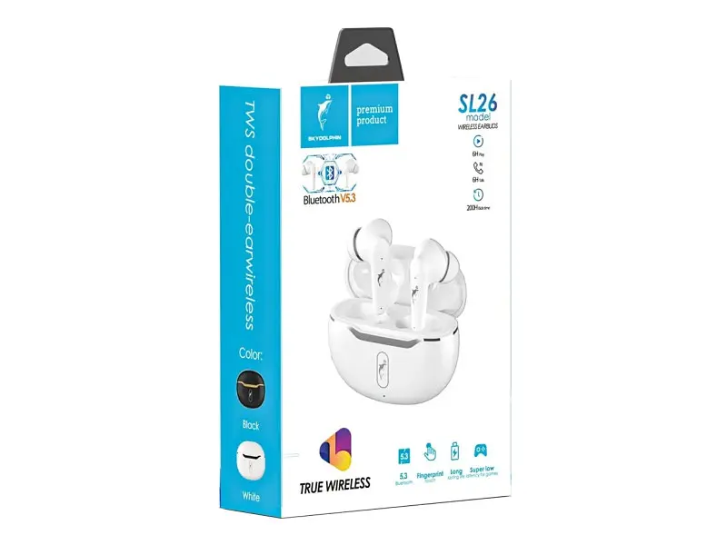 Навушники TWS SkyDolphin SL26 White (SDBTE-000189) - фото 2