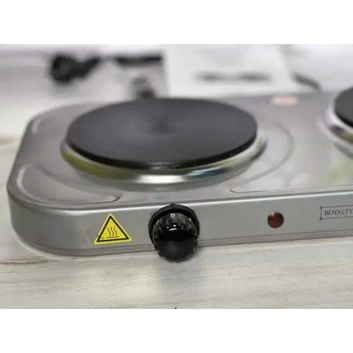 Плита двоконфоркова електрична кухонна Royalty Line DKP-2500.15 настільна переносна  - фото 3