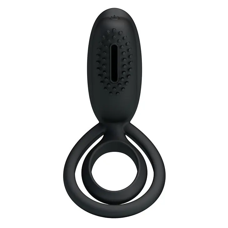 Віброкільце Pretty Love LyBaile Penis Ring Black, 10.5х2.5 см (чорний) - фото 2