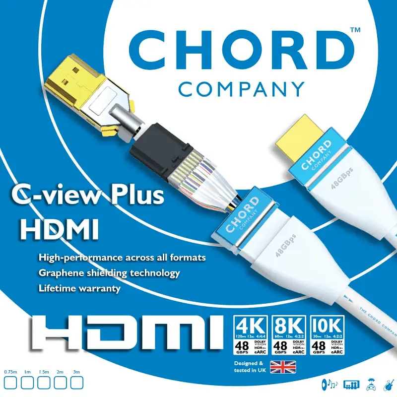 Кабель HDMI 2.1 CHORD C-view Plus HDMI 8k 3m - фото 2