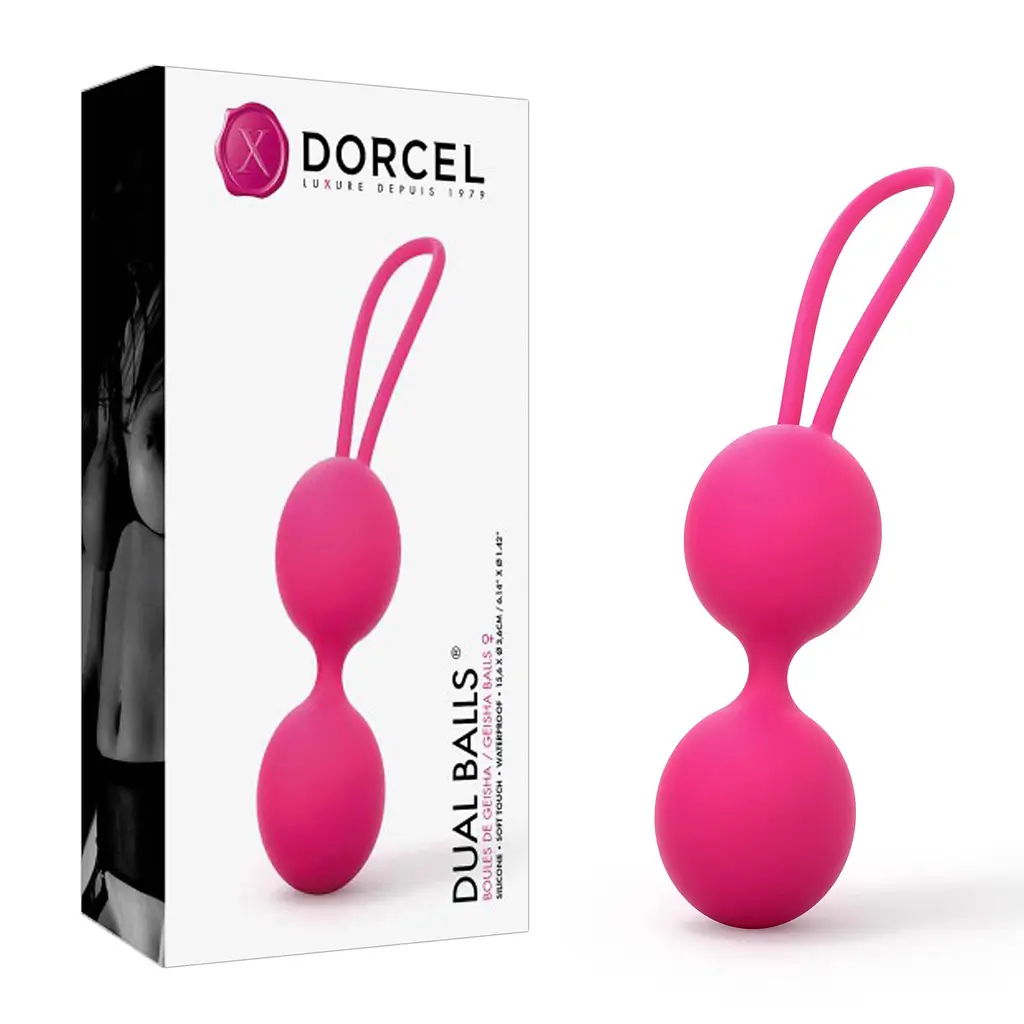 Вагінальні кульки Dorcel Dual Balls, 15.6 см, рожевий - фото 3