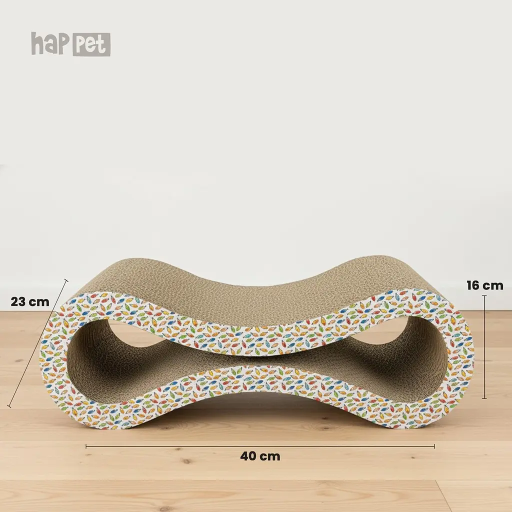 Happet Картонна кігтеточка "KAMARI"+Котяча м'ята, 40x16x23 см (DK11) - фото 2