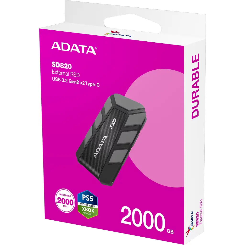 Накопичувач SSD USB 3.2 2TB SD820 ADATA (SD820-2000G-CGY) - фото 6