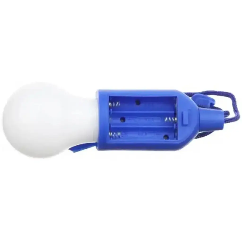 Лампа X-balog BL-15418 на батарейках світильник похідний світлодіодний на шнурку блакитна - фото 2
