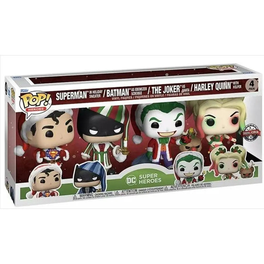 Набір фігурок Funko Pop Фанко Поп DC Comics Christmas 4 Pack Special Edition Exclusive ДС Комікс DC CC 4 - фото 2