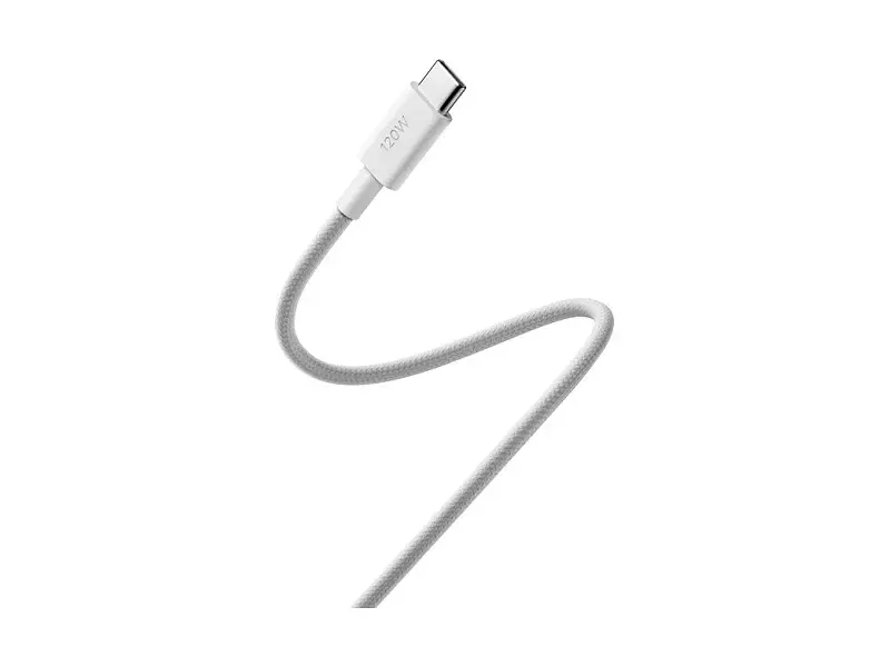 Кабель USB Type-C Xiaomi Braided Type-C-Type-C 6A 2m (BHR087AGL) White - фото 3