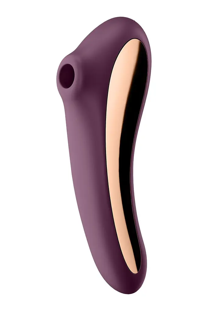 Стимулятор Satisfyer Dual Kiss Двосторонній, 19х6.5 см фіолетовий