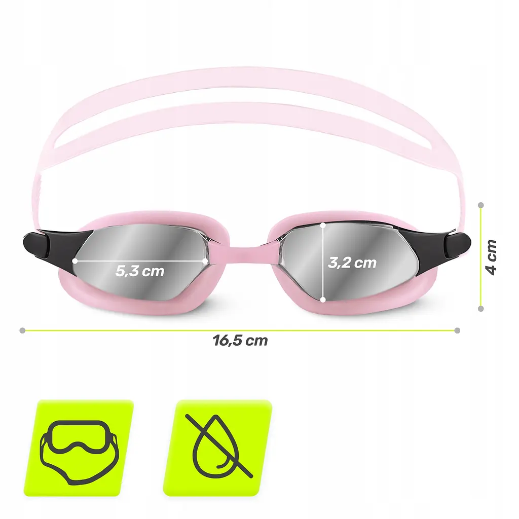 Окуляри для плавання TSUNAMI Anti-Fog 3 в 1 чохол, беруші та затискач для носа Pink (P-5905973401777) - фото 6