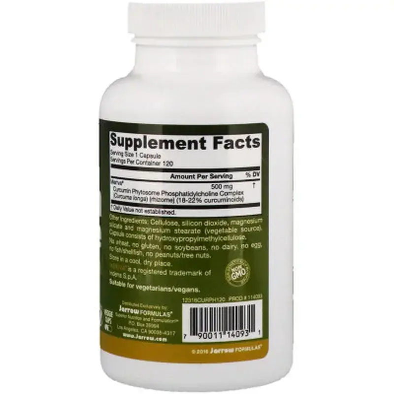 Трави Jarrow Formulas Фітосоми куркумін 500 мг, Curcumin Phytosome Meriva, 120 гел (JRW-14093) - фото 2