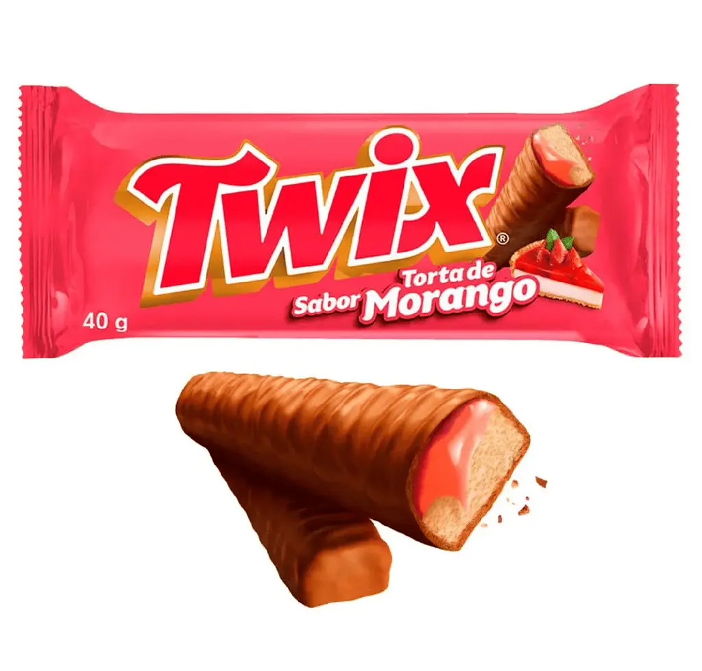 Шоколадний батончик Twix Chocolate Torta de Morango 40 г - фото 2