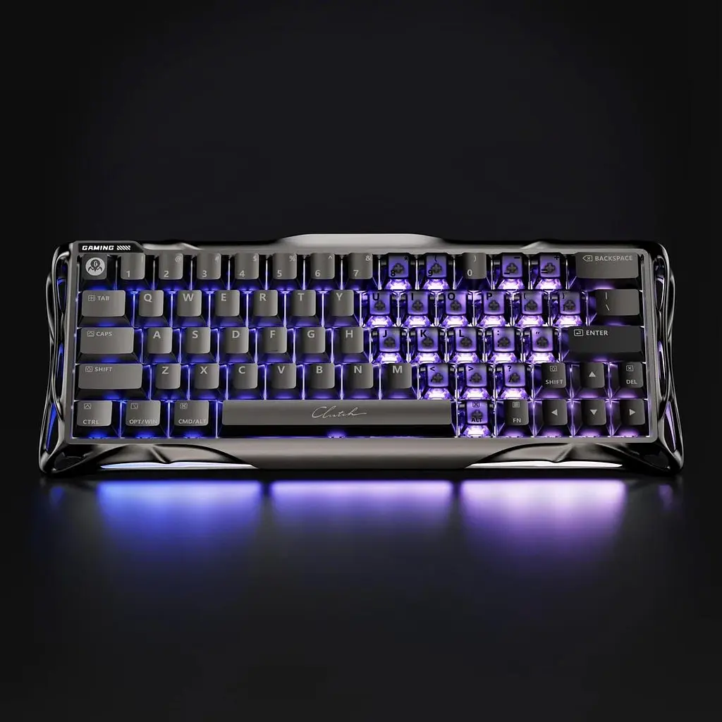 Клавиатура GravaStar Mercury V60 Pro 60 keys Blackcore 8K USB-A RGB Interstellar Silver (GSV60PRO_XTAL_BLK) - фото 10