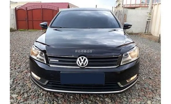 Дефлектор капоту мухобійка Volkswagen Passat B7 2010- Europe Євро Кріплення (Vip Tuning) - фото 3