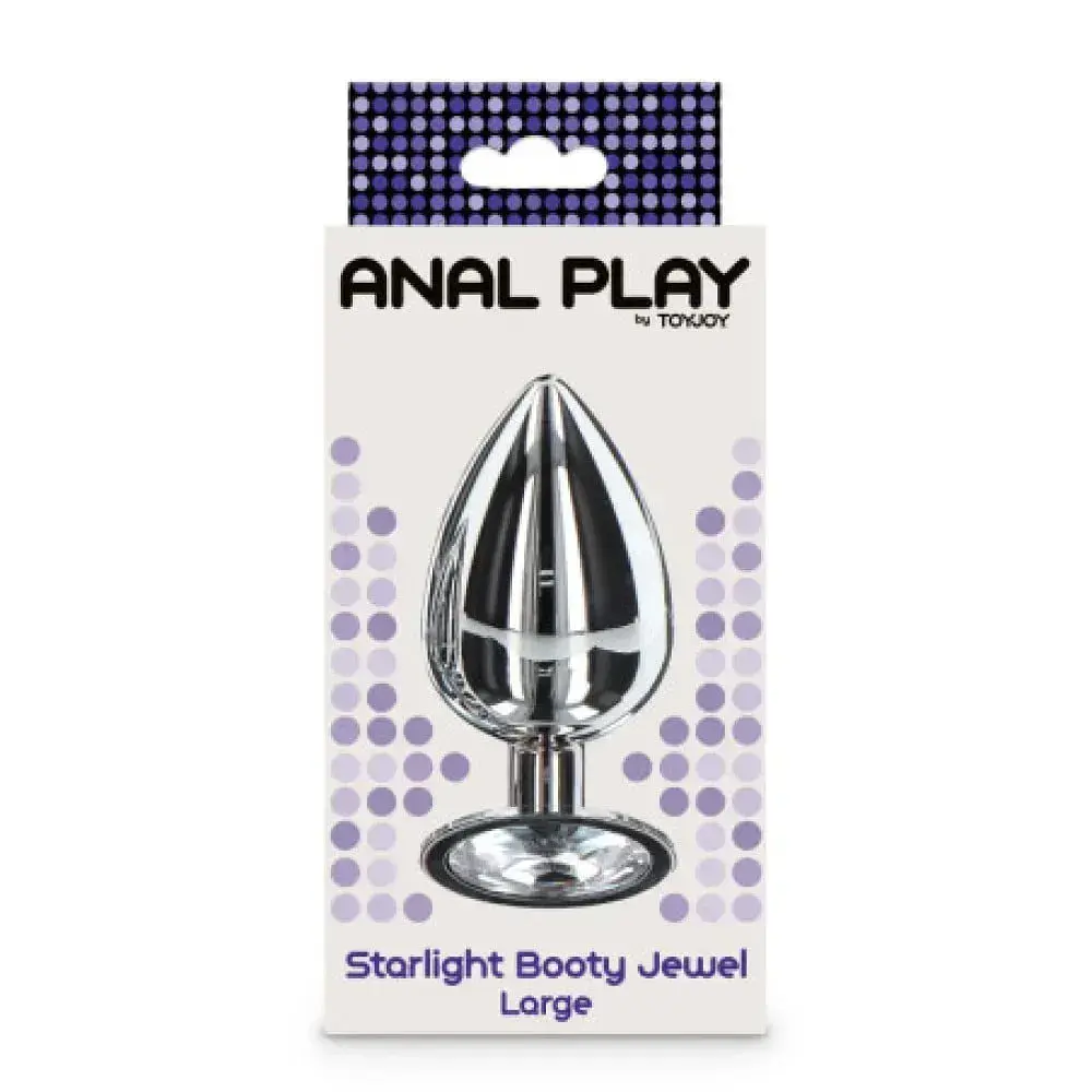 Анальна пробка Anal Play Starlight Booty Jewel Large 9.5 см (сріблястий) - фото 3