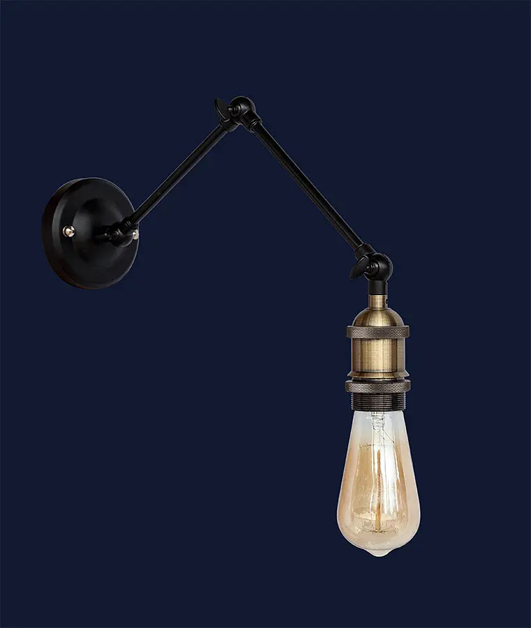 Бра настенное Levistella 752WZ1203-1 E27 60W черный бронзовый цоколь для дома и зала - фото 2